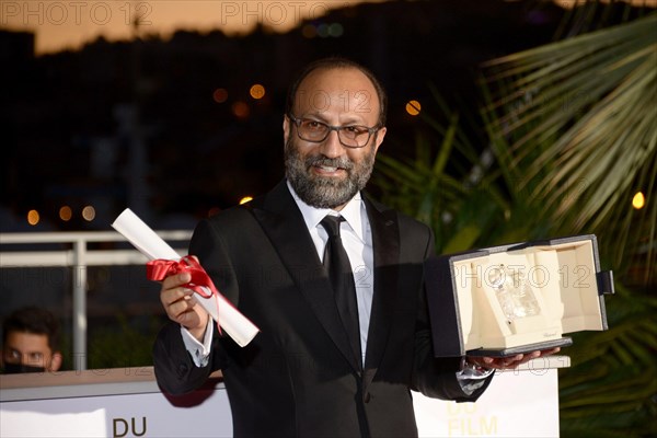 July 17, 2021, CANNES, France: CANNES, FRANCE - JULY 17: Asghar Farhadi poses with the 'Grand Prix' Ex-Aequo for 'A Hero' during the 74th annual Cannes Film Festival on July 17, 2021 in Cannes, France. (Credit Image: © Frederick InjimbertZUMA Press Wire)