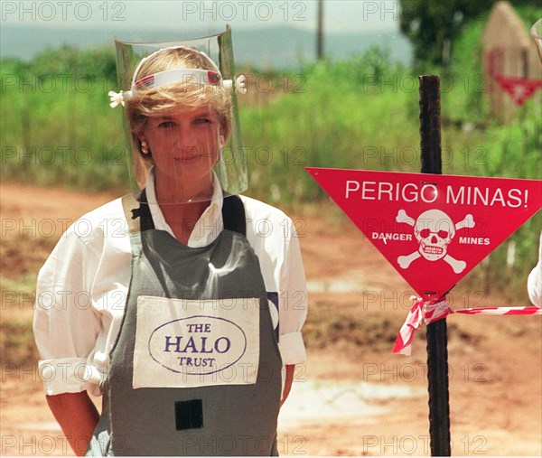 Diana Princess of Wales promoting her campaign against the use of landmines in Angola in January 1997.
Anwar Hussein/EMPICS Entertainment