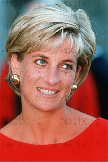 Diana, Princess of Wales, smiles at her last official engagement at the North Park Hospital Childrens A & E unit on July 21, 1997.