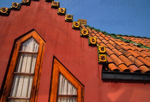 Gaudi El Capricho. Spain Cantabria Comillas, Architect Antoni Gaudi i Cornet Modernist, Modernisme, Art Nouveau architecture. El Capricho cottage.