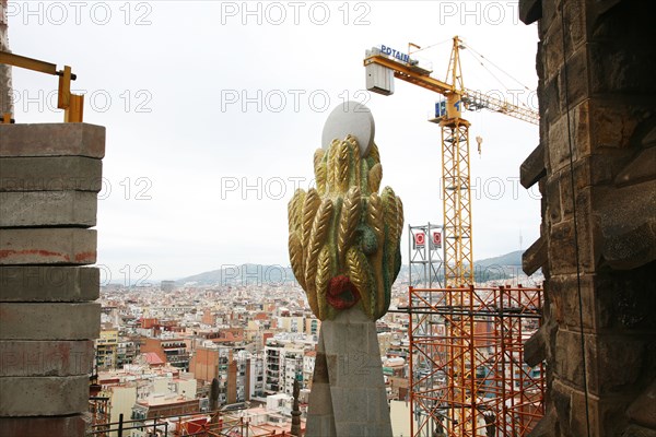 la sagrada familia construction barcelona catalunya spain sight sights historic tourist