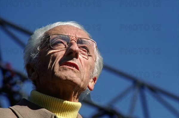 JACQUES COUSTEAU delivers a speech