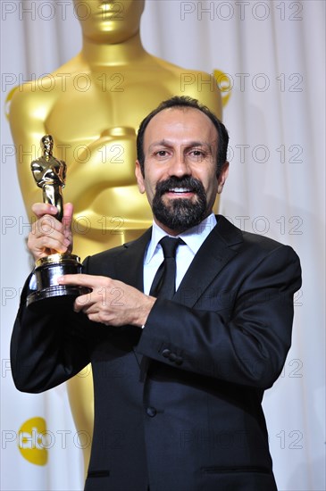 Best foreign film winning director Asghar Farhadi poses in the photo press room of the 84th Annual Academy Awards aka Oscars at Kodak Theatre in Los Angeles, USA, on 26 February 2012. Photo: Hubert Boesl