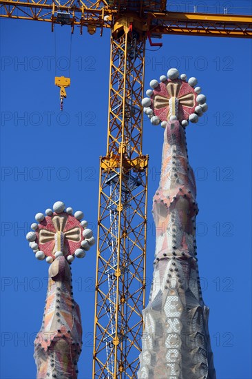 Basilica de la Sagrada Familia cathedral in Barcelona, Spain