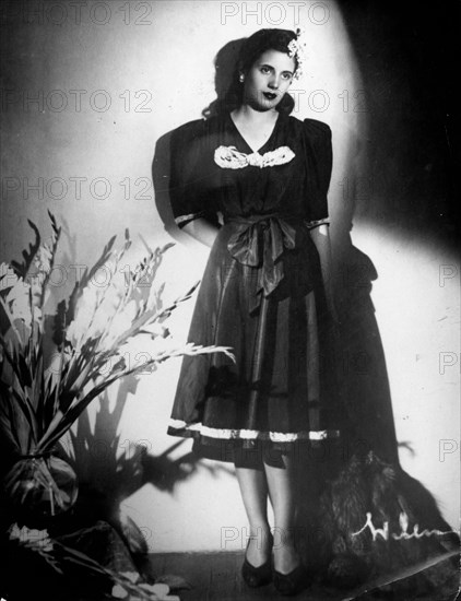 Portrait of young Eva Peron