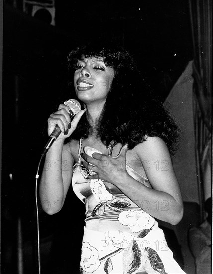 Singer Donna Summer performs in concert