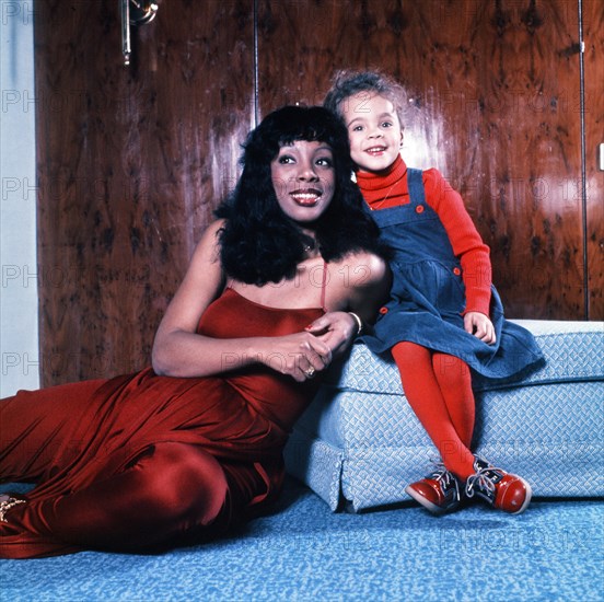 Donna Summer and daughter Mimi Sommer, January 1977.