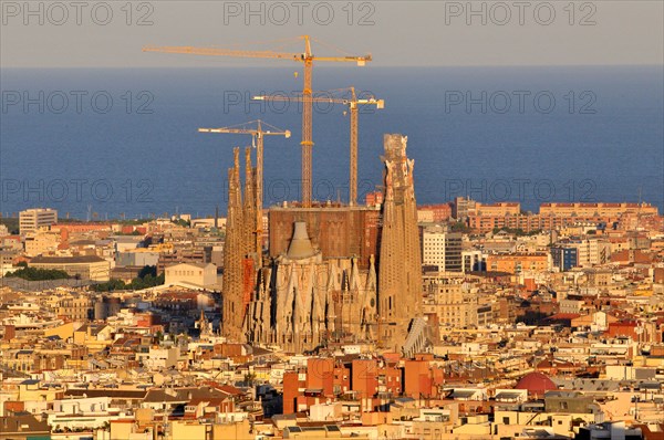 General view of Barcelona from Park Güell. Catalonia. Spain.