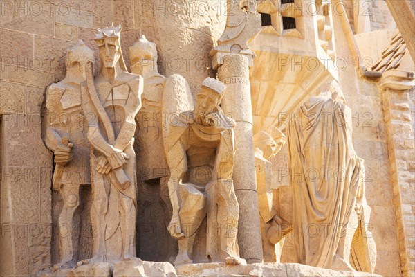 Detail from the Passion Facade of La Sagrada Familia, Barcelona, Catalunya, Spain