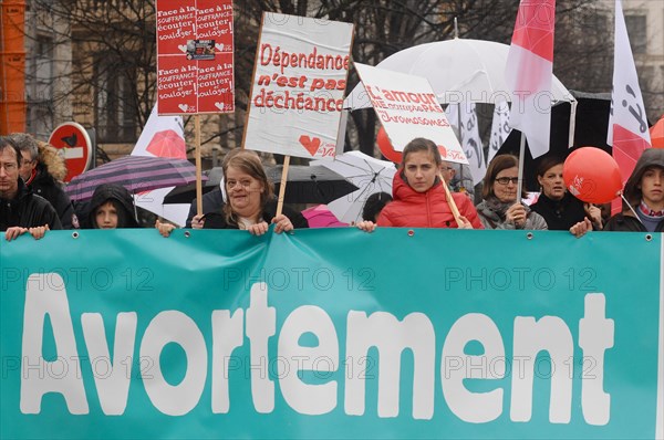 Far-right militants protest against right to abortion, Lyon, France