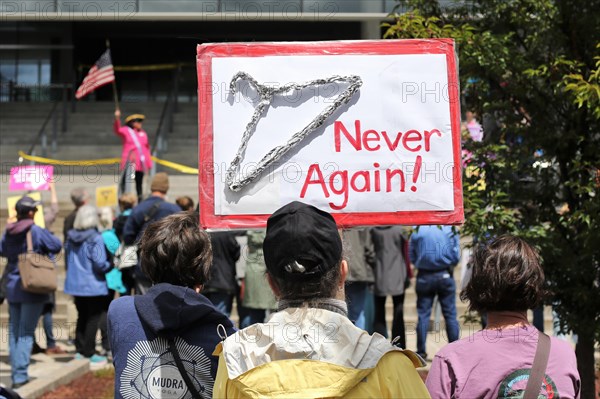 A protest against abortion bans, Eugene, Oregon, USA.