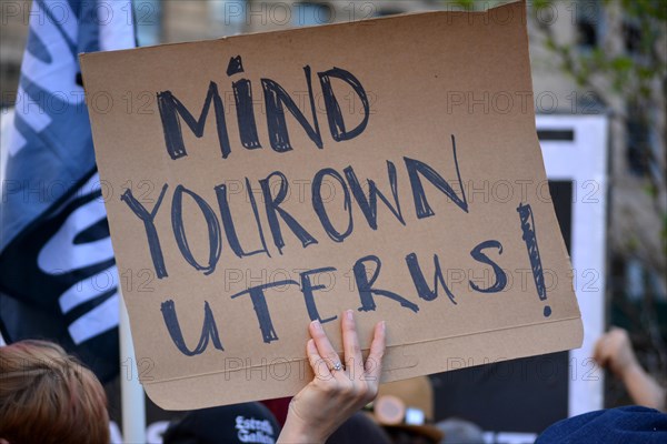 People in New York City protesting abortion bans sweeping across parts of the United States