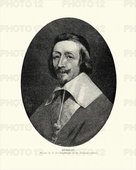 Cardinal Richelieu a French clergyman and statesman and and King Louis XIII's chief minister in 1624.