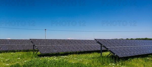 Solar panels on a sunny day