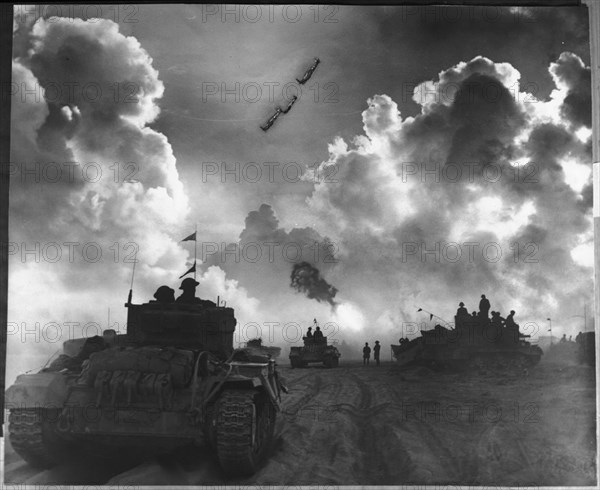 Dawn of El Alamein Battle, tanks waiting to advance