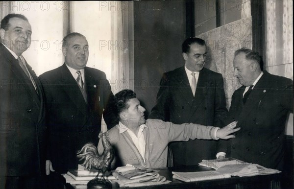 Jan. 01, 1956 - In the Intimity of Pierre Poujade.: Our photgrapher was admitted to take several snaps of Pierre Poujade leader