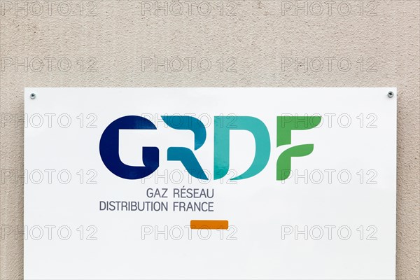 GRDF logo on a wall