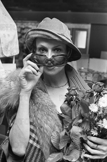 French singer Barbara (Monique Serf) in the Netherlands, Oct. 1973;