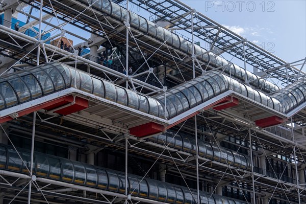 Centre Pompidou exterior in Paris, France, Europe