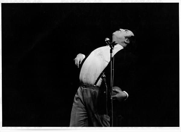 Archives 80ies: French Humorist Raymond devos performs in Lyon, France