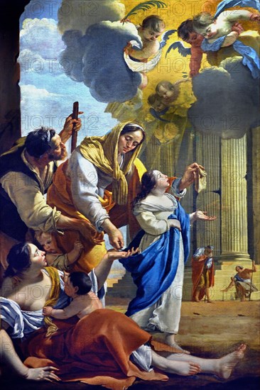 The Charity of Saint Anne 1635-1639 by Nicolas Chaperon 1612-1656 France French ,