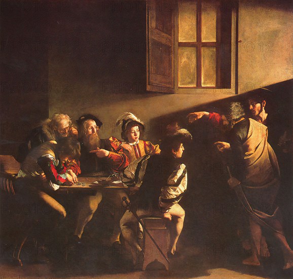 Michelangelo Merisi Da Caravaggio -  Calling Saint Matthew 1600