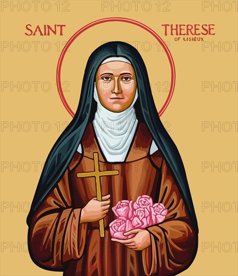 saint therese of lisieux  faith religion illustration