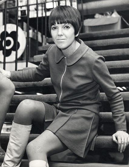 MARY QUANT - UK fashion designer at her Knightsbridge boutique Bazaar in in 1967