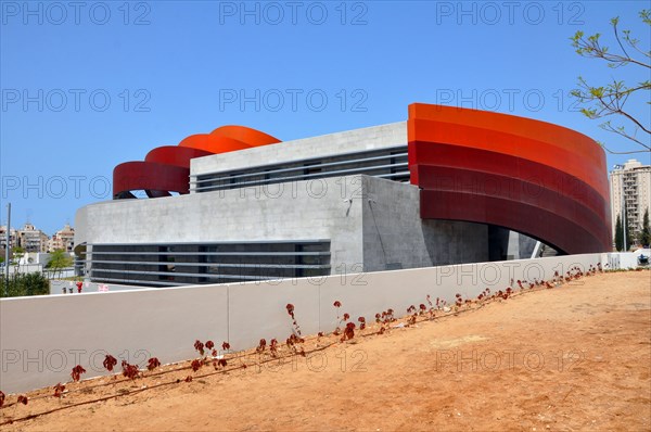 Israel, Holon exterior of the Design museum (Designed by Ron Arad Architects)