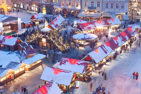 czech republic, prague - christmas market at the old town square