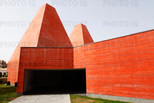 The entrance to the Casa das Historias Paula Rego (Paula Rego House of Stories) in Cascais, Portugal.