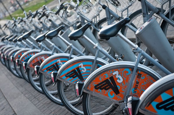 Rental bicycles, Bordeaux, France