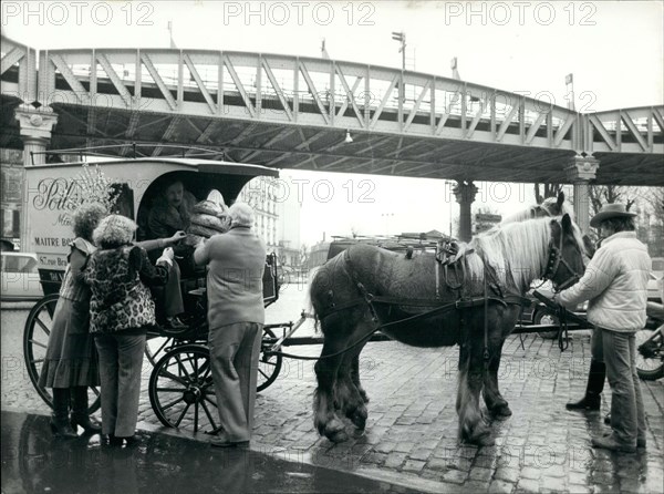 Mar. 12, 1982 - Max Poilane Selling Bread from his Horse-Drawn Cart