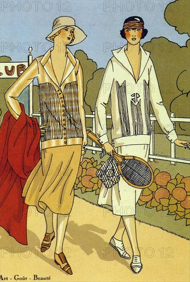 1920s France Fashion Magazine Plate