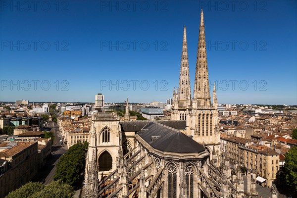 Panoramic view Saint André Cathedral Bordeaux Gironde Aquitaine France Europe