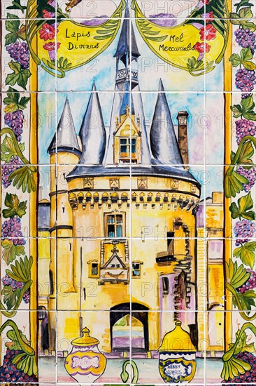 Tile monument Bordeaux Gironde Aquitaine France Europe