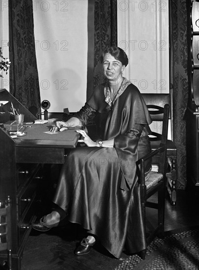 Eleanor Roosevelt (1884-1962), wife of Franklin D Roosevelt, the 32nd President of the USA. Portrait by Harris & Ewing, c.1932