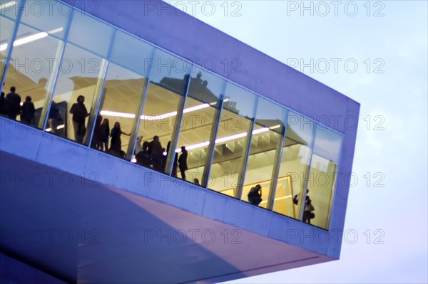 Rome, Italy - May 29, 2010: Maxxi (21rst Century's Museum of Arts) futuristic style details in the day of the first exhibition.