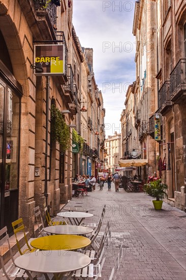 A typical backstreet scene in Bordeaux, France.