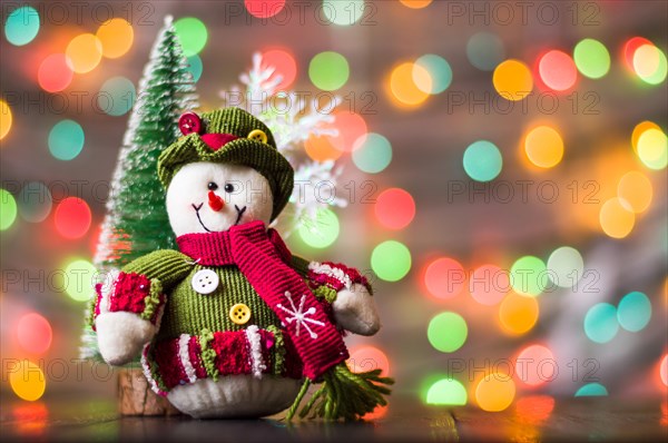 Christmas tree decoration against festive background