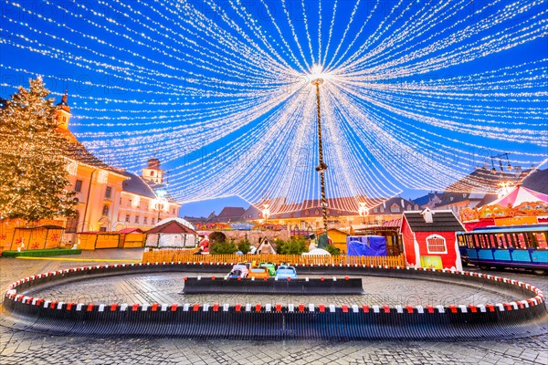 Sibiu Christmas Market winter tale, largest in Romania, Transylvania landmark.