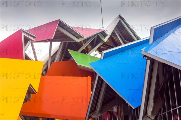 Roof of Biomuseo on the Amador Causeway, Panama city highlights Panama's natural and cultural history, emphasizing role humans have played on isthmus.
