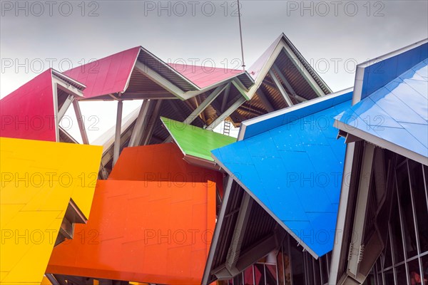 Roof of Biomuseo on the Amador Causeway, Panama city highlights Panama's natural and cultural history, emphasizing role humans have played on isthmus.