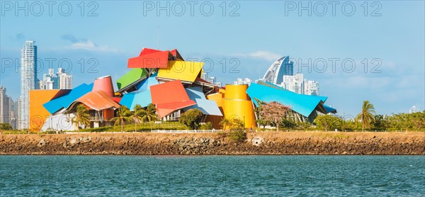 Panama City, Panama - May 15, 2015: Biomuseo is located on the Amador Causeway in Panama City. It was designed by architect Frank Gehry. The design wa