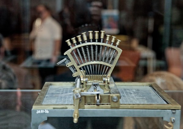 The Brno Technical Museum received the personal raphigraphe device (pictured) of Louis Braille, the inventor of the writing system for the visually impaired, as a gift from Switzerland. The device is to become part of an exhibition marking 210 years since Braille's birth, which will run through February 25. A raphigraphe is some kind of a typing machine for the visually impaired invented by Braille's colleague Pierre Foucault. On the photo is seen the device in the museum on January 7, 2019, in Brno, Czech Republic. (CTK Photo/Monika Hlavacova)