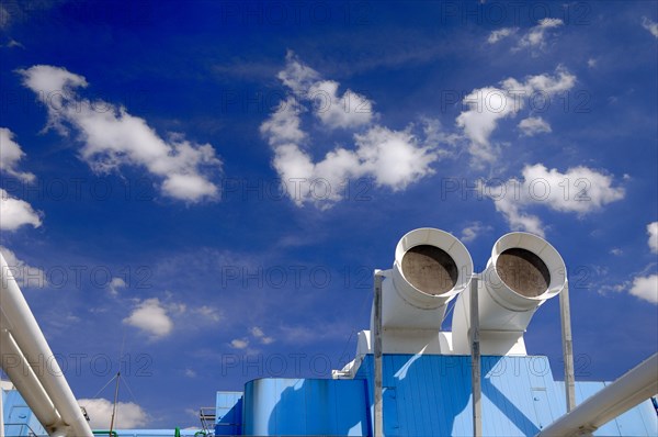 High-Tech Ventilation Shafts Centre Georges Pompidou or Beaubourg Modern Art Museum Paris France