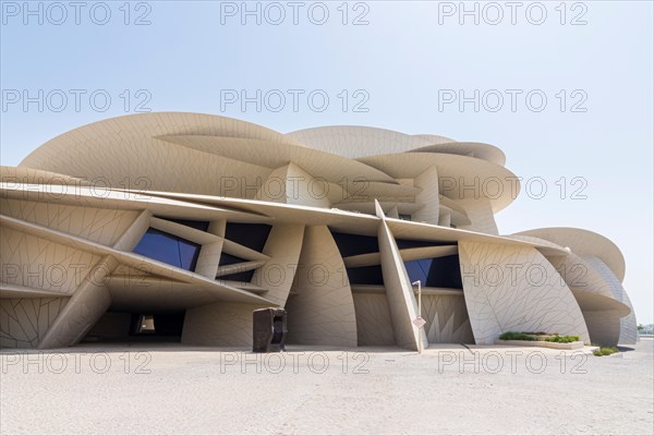 The desert rose inspired architectural landmark of the National Museum of Qatar, Doha, Qatar