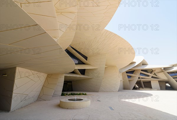 The desert rose inspired architectural landmark of the National Museum of Qatar, Doha, Qatar