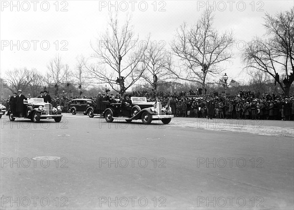 Franklin D. Roosevelt - Inauguration of Franklin D. Roosevelt. Motorcade. Washington, D.C. ca. March 4, 1933