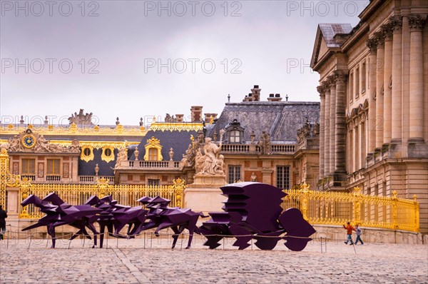 The carriage or art installation at the Palace of Versailles in 2009 by Xavier Veilhan welcomed visitors to the royal residence through color and joy!